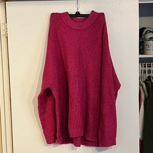 American Eagle Oversized Pink Sweater